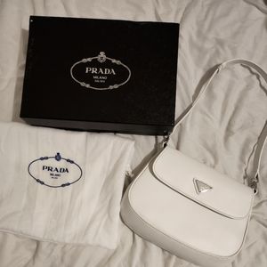Prada white bag Cleo
